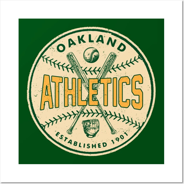 Classic Oakland A's by Buck Tee Originals Wall Art by Buck Tee